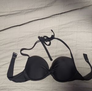 Aerie Black Halter Bikini Adjustable Bikini Top
